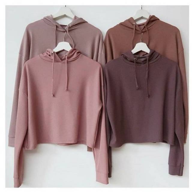 crop hoodie shopee