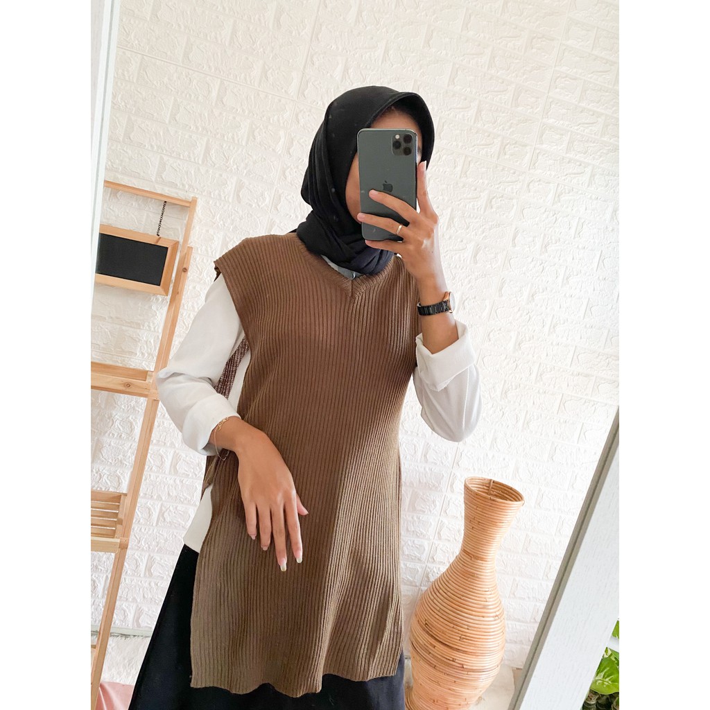 Andin Vest Rompi Rajut non tali Vneck