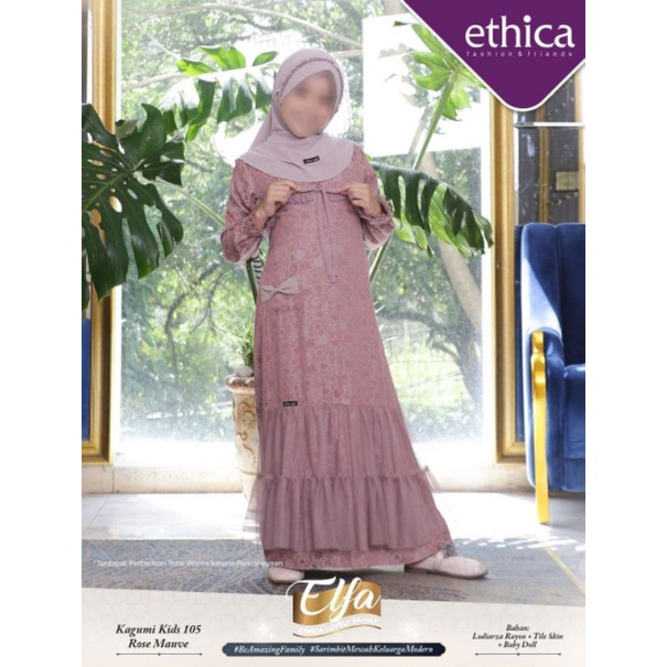 Gamis Anak dan Koko anak Ethica Sarimbit Elfa 257 Rose Mauve