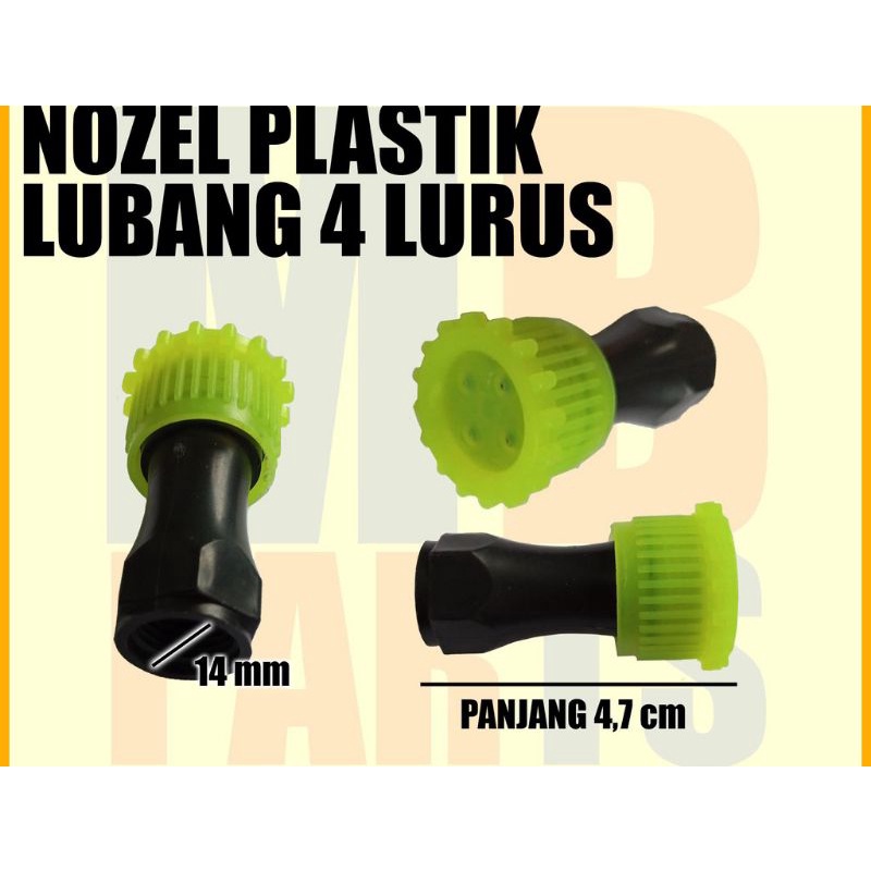 Nozel plastik 4 lubang spuyer 4 lobang