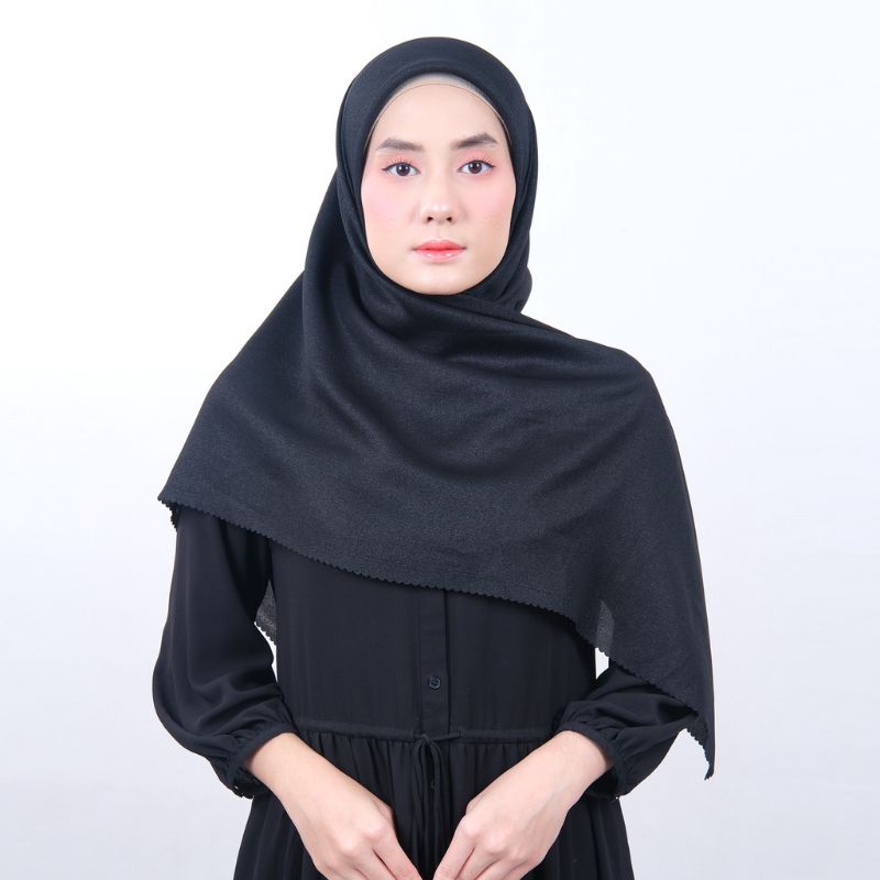 ( LC ) Shinar glamour ansania laser cut/shinar glamor laser cutt/hijab shinar glamour/jilbab segiempat Shinar glamour/Shinar Glamour Laser cutting Ansania Premium  Jilbab Kerudung Sinar PolySofter Segiempat/hijab shinar glamour laser cutting ansania