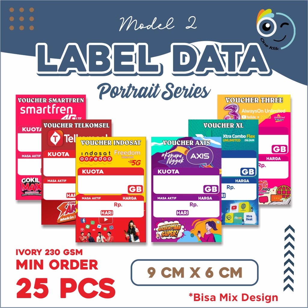 Jual Display Harga Paket Data Etalase Konter Murah / Label Data Voucher