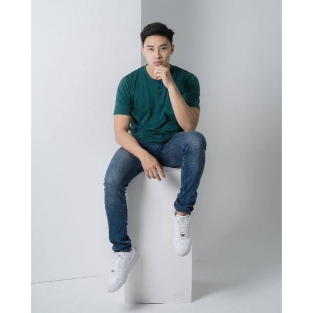 MANLY Kaos Polos Kancing / Kaos Polos Henley / Kaos Polos Hanley / Kaos Polos-4