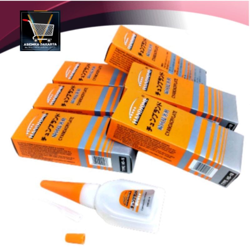 

[AJ] (6botol) Lem Korea HANDSOME Cyanoacylate grosir