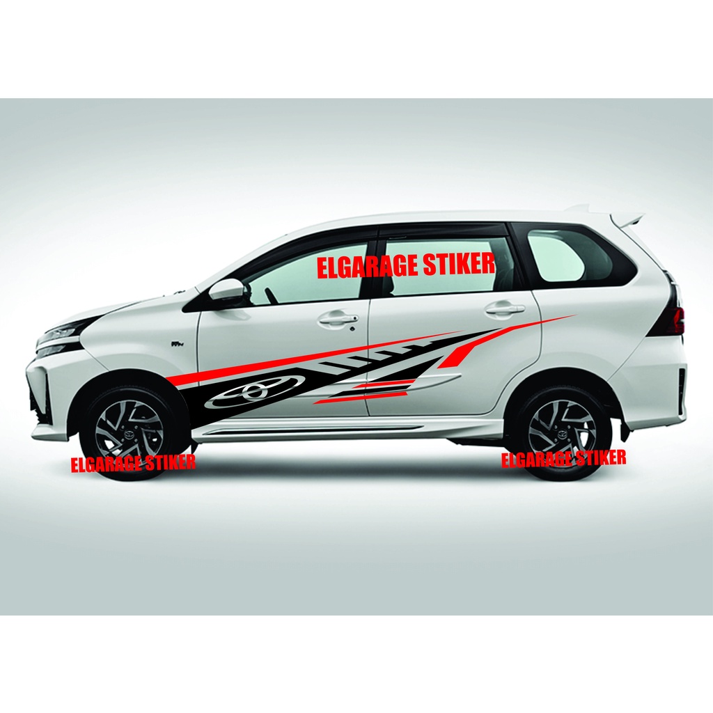 Stiker mobil toyota avanza stiker body mobil avanza stiker striping variasi body avanza cutting stik