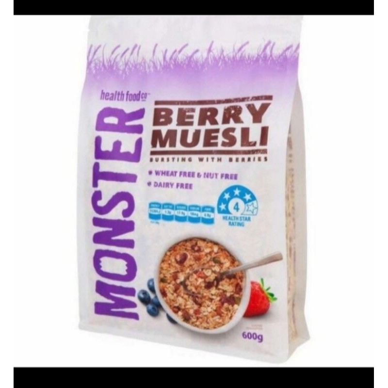 

Monster berry muesli cereal sereal 600gr