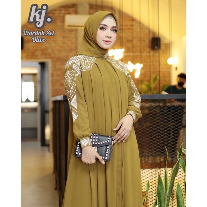 Gamis Wardah Dress Muslim Wanita Premium Ori Import Terbaru 2021 Kekinian // Gamis Syari Bahan Cerut