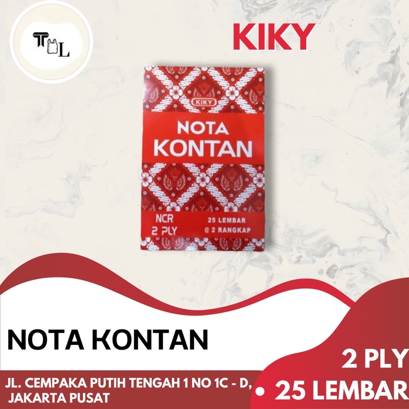 

Nota Kontan Kiky 2Ply Isi 25Lembar