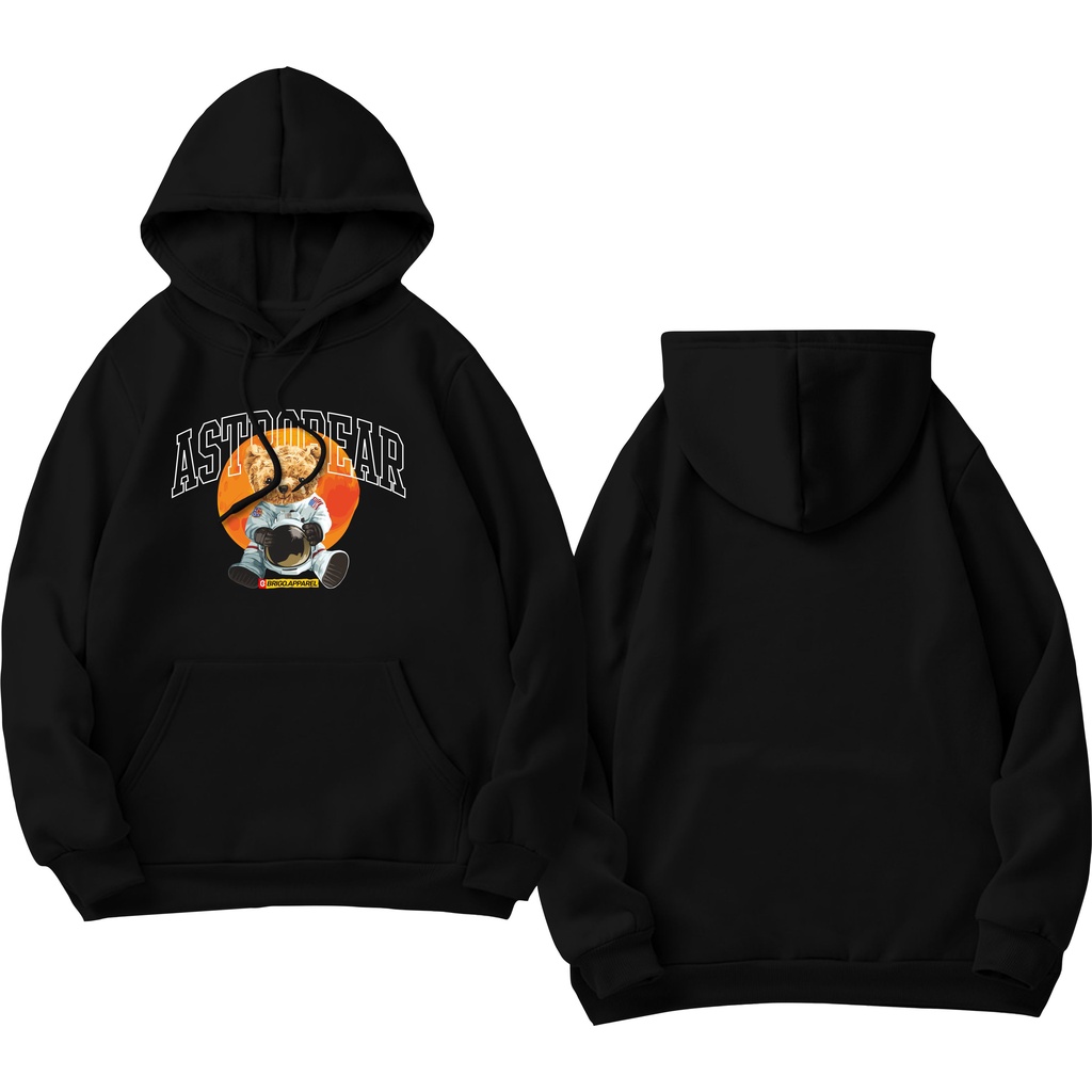 BRIGO Jumper Hoodie Beruang AstroBearII Sweater Hoodie BRIGO Sablon DTF Fleece Cotton II SIZE M-XXL (Pria &amp; Wanita) Free stiker&amp;Gantungan Kunci