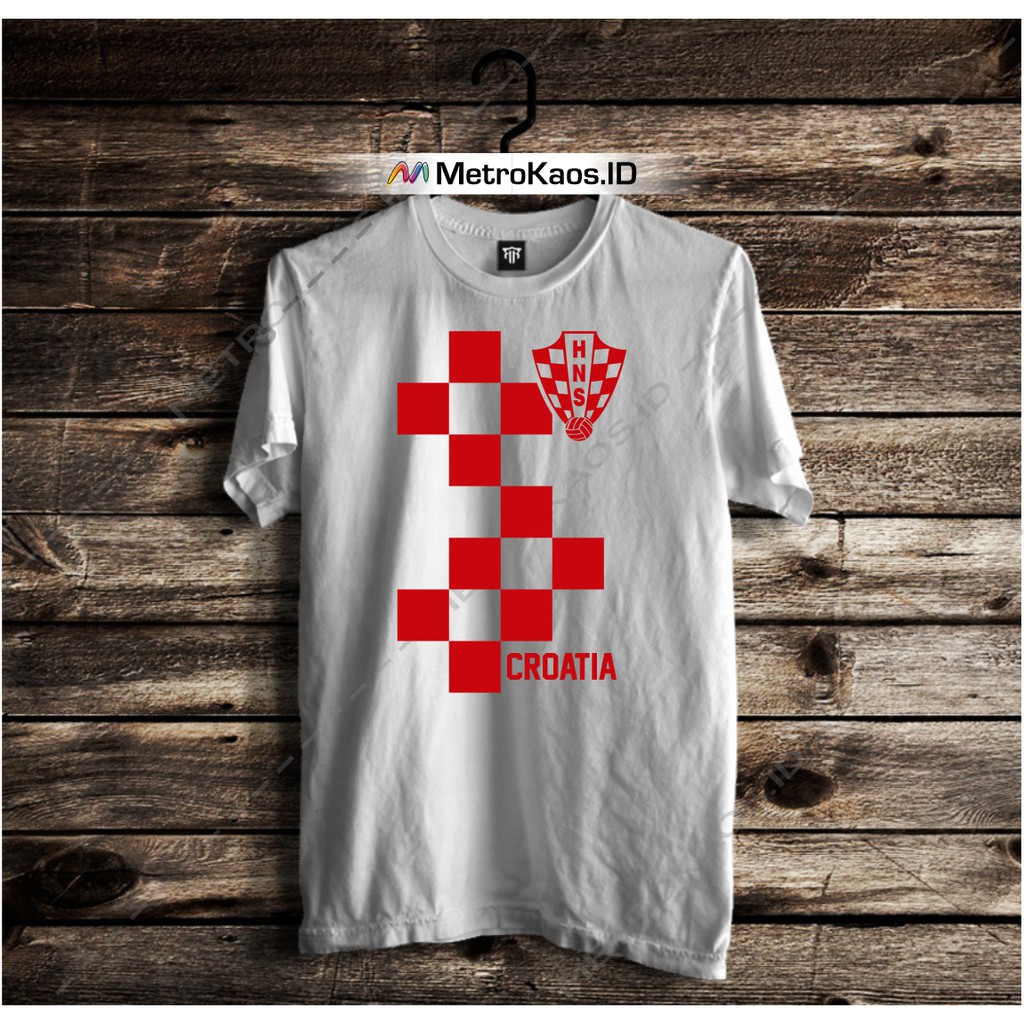 Jersey Kaos T-shirt Euro Piala Dunia Logo Croatia Kroasia