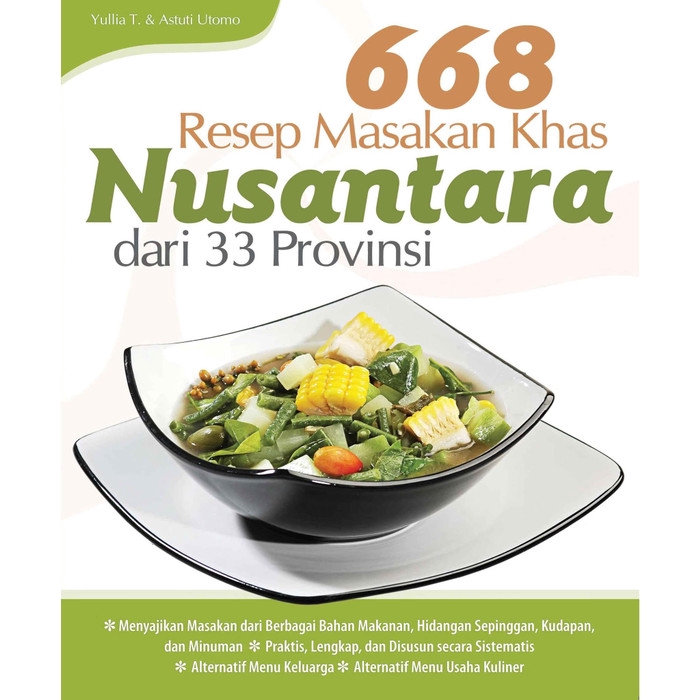 Buku 668 Resep Masakan Khas Nusantara Dari 33 Provinsi Shopee Indonesia