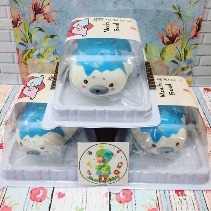 SQUISHY MOCHI SEAL COLOUR BLUE BY PUNIMARU SQUISHY LICENSED ORIGINAL