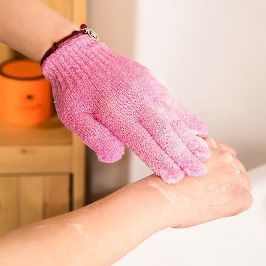 Sarung tangan Mandi scruber Sarung Tangan Bath Glove Exfoliating Bath Gloves Sponge Spons