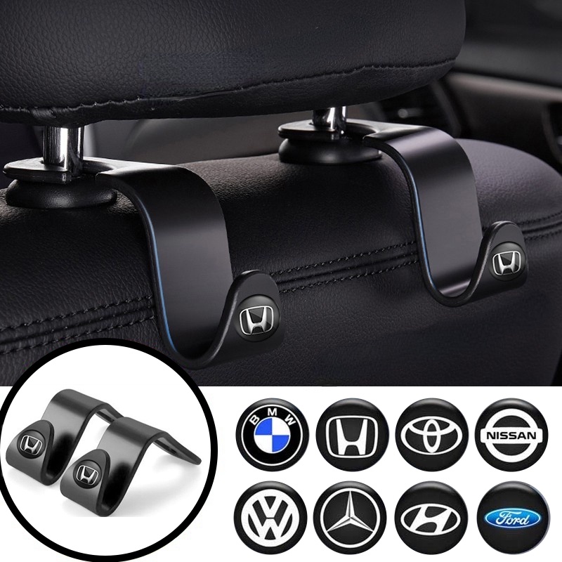 2Pcs Gantungan Mobil logo Untuk Car Seat Organizer Penyimpanan Barang Bawaan Hook