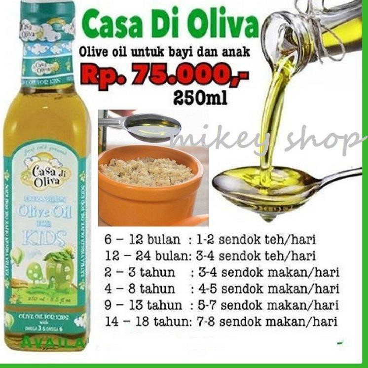 Jual Top Sale Olive Oil Baby Omega 3 6 Minyak Zaitun 250ml Casa Di Oliva For Kids Mpasi Evoo Extra Vi Indonesia Shopee Indonesia