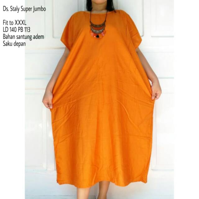 Daster Jumbo LD 140 Dress Jumbo Big Size dress Daster Polos Jumbo daster Staly polos rayon murah