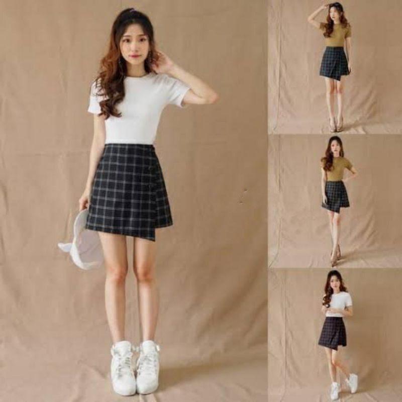 korean mini skirt/Rok mini tartan/Hot pants/Rok mini/mini skirt korea/rok celana kotak kotak/rok mod
