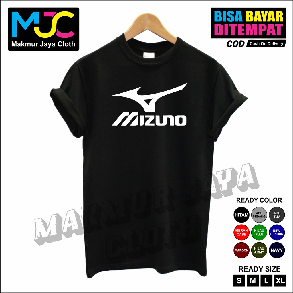 Kaos Tshirt Baju Pria Combed 30s Distro MIZUNO - PREMIUM BRAND Kaos Pria Wanita Cowok Cewek Murah Or