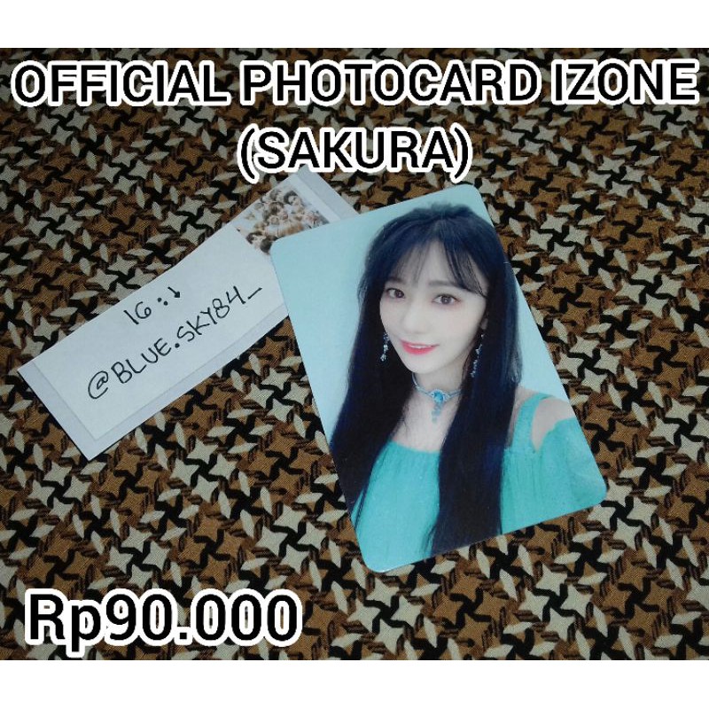 Official photocard sakura izone