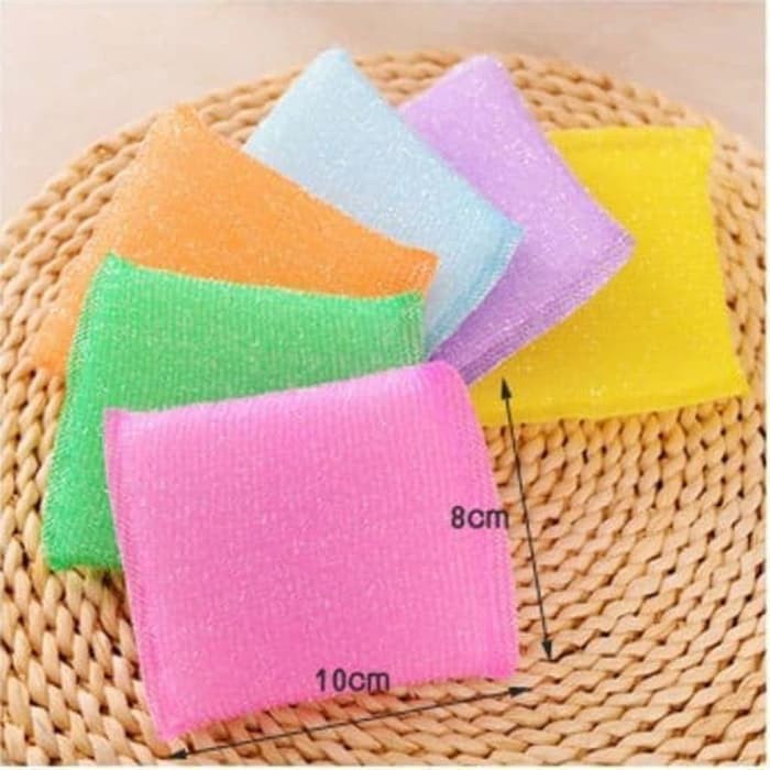 ☀ INDOLAND ☀ R534 Spons Cuci Piring Spon Sponge Cuci Piring Warna Warni Cleaning Pad Spons Pembersih Noda