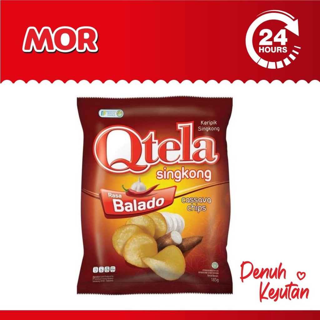 

QTELA Balado Keripik Singkong Cabai Bawang 180 gr