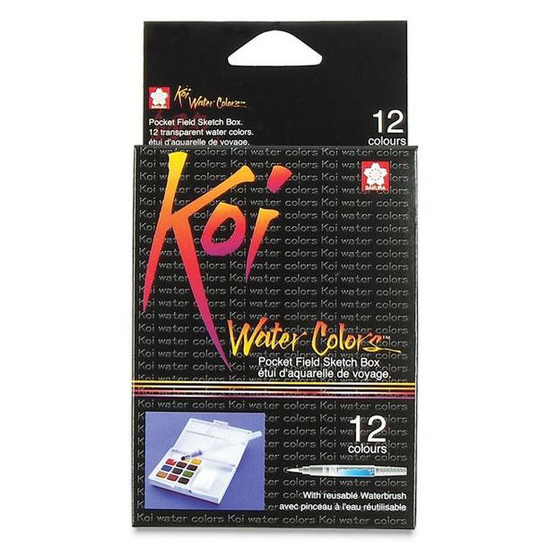 

Ready Stok! Sakura Koi Watercolor 12 Pocket Field Sketch Box Termurah