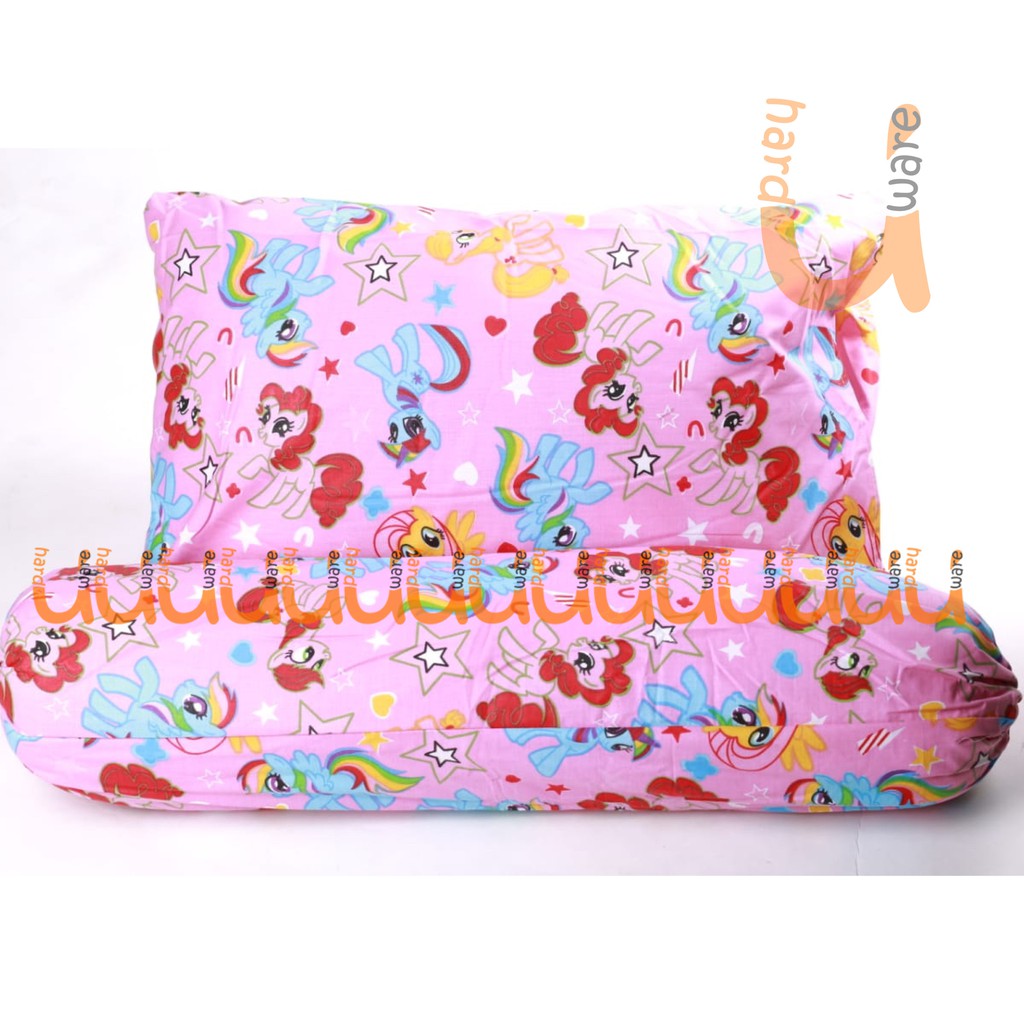 PAKET BANTAL GULING ANAK BALITA JUNIOR / BANTAL GULING SILIKON PLUS SARUNG BANTAL MOTIF