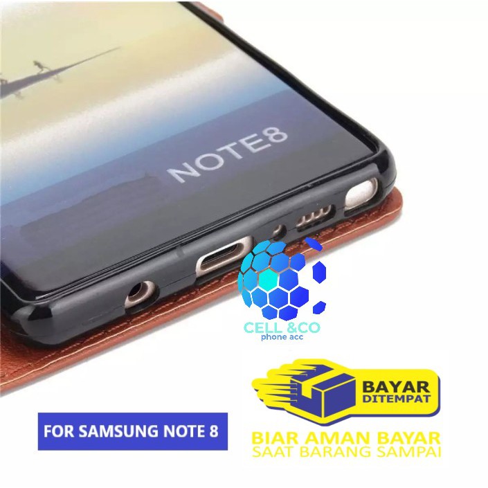 Flip cover SAMSUNG NOTE 8 Flip case buka tutup kesing hp casing flip case leather wallet