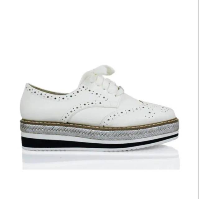 Gosh oxford shoes white & pink