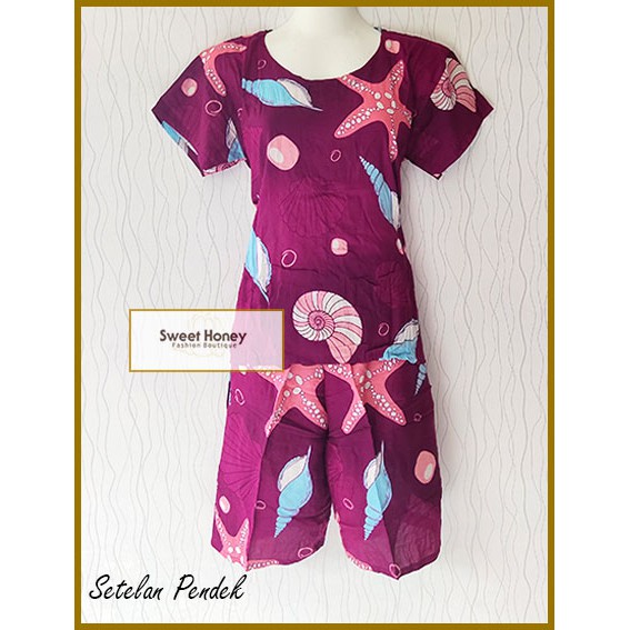 Sweet Honey ~ Grosir Setelan Pendek Tie Dye Bali dan Motif Bunga Piyama Tiedye