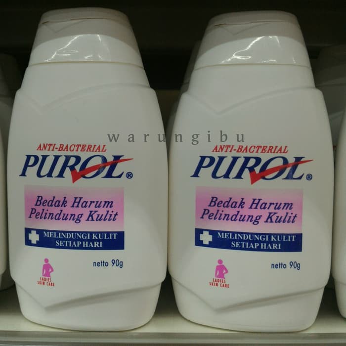 Bedak Pelindung Kulit Purol Anti Bacterial Pink.