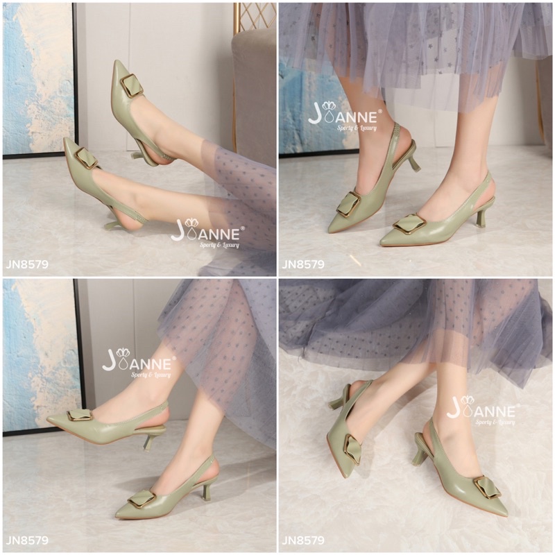 RESTOCK! [ORIGINAL] JOANNE Slingback High Heels Shoes Sepatu Hak Wanita #JN8579