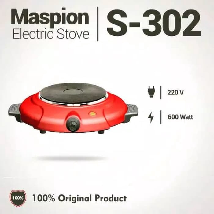 Kompor Listrik Maspion S 302 / Electric Stove S302 Merah