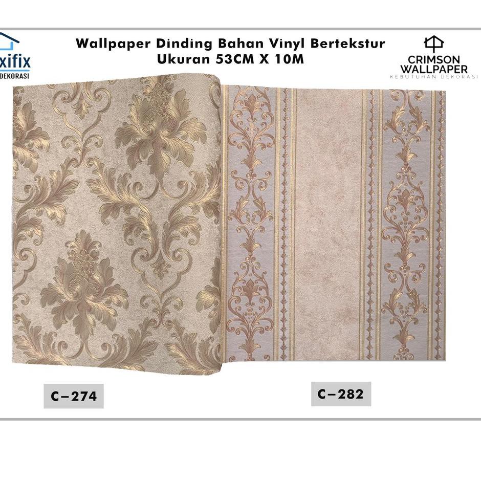 0JT Wallpaper Dinding Vinyl Motif Salur Premium✤ (Terbatas)