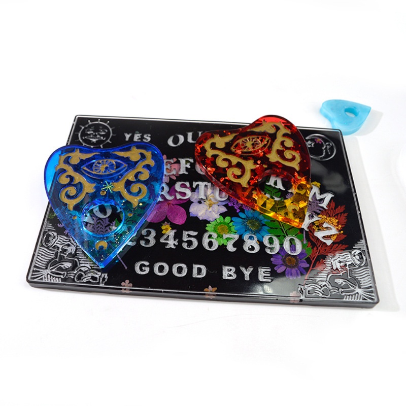 SIY  2Pcs Ouija- Board Planchette Resin Molds Gothic Ouija- Board Game Silicone Molds