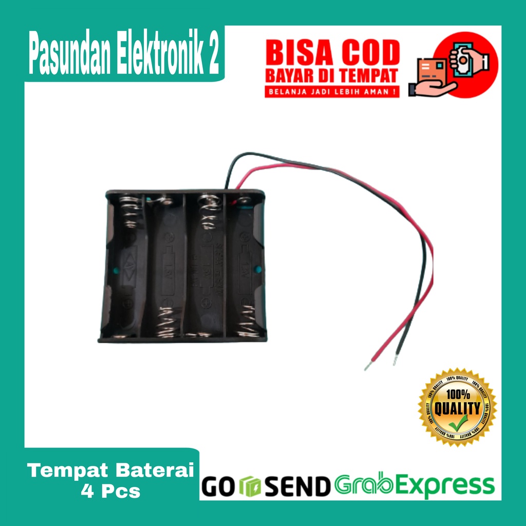 Empat Pin 4x A2 Battery Holder Baterai Case tempat Kotak Baterai Box dudukan