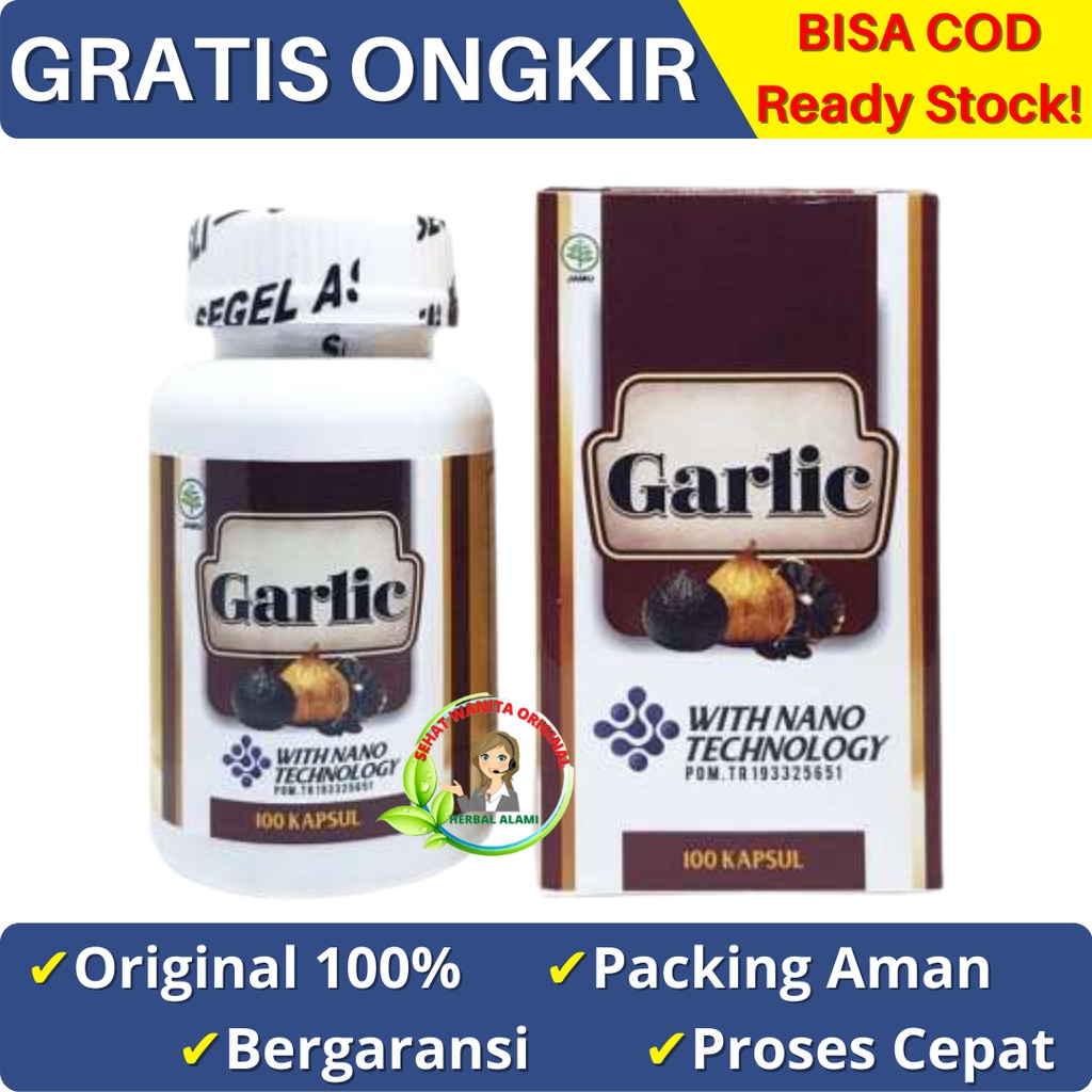 Kapsul Black Garlic Original Bawang Putih Hitam Lanang Tunggal Asli - Obat Herbal Multikhasiat