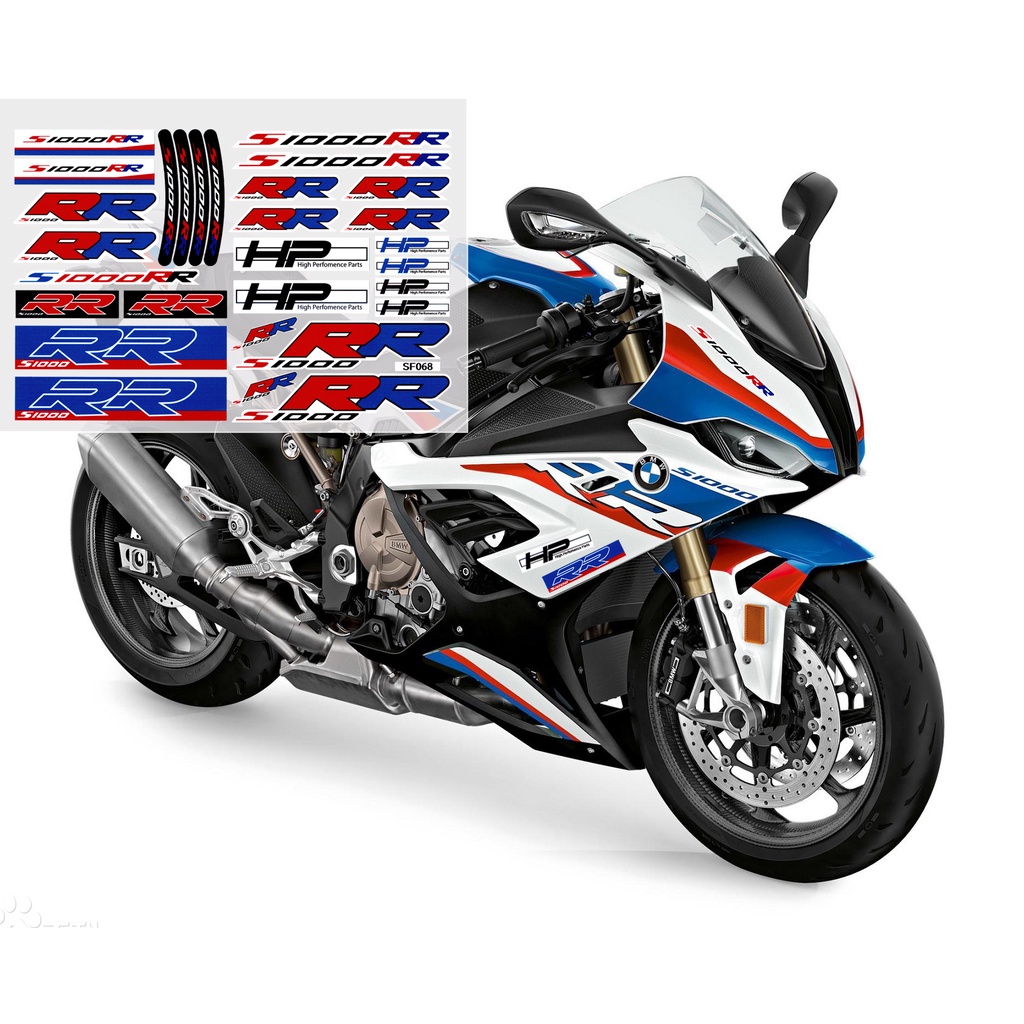 BMW S1000RR Motocross Stiker Reflektif Kepribadian Sepeda Motor Tahan Air Aksesoris Stiker