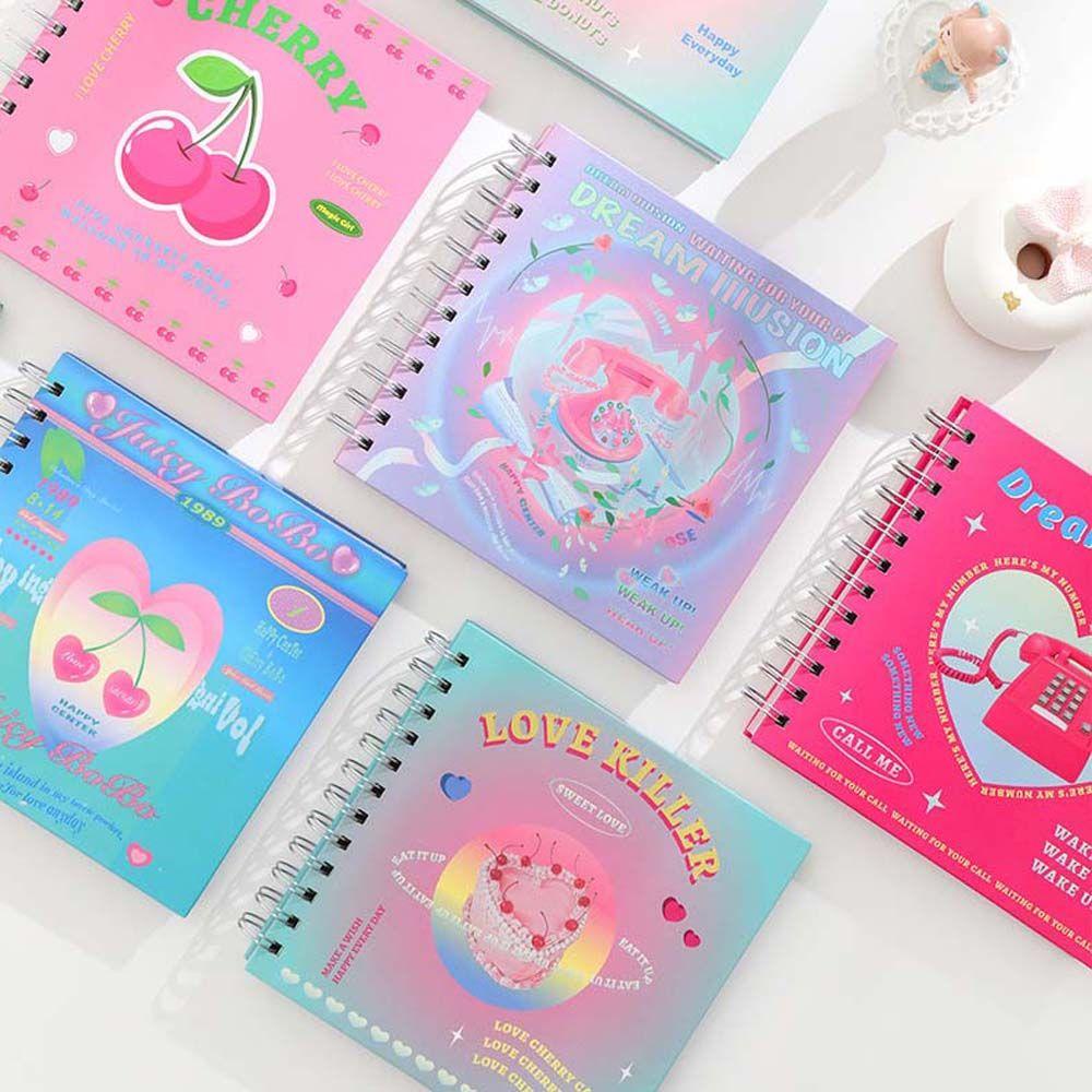 Lanfy Coil Notebook Student Agenda Planner Garis Harian Halaman Dalam Loose-Leaf Diary