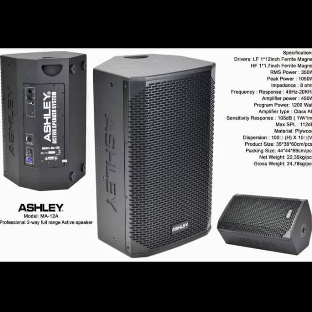 Speaker Aktif Ashley MA 12A Original Produk Active Ashley MA12A - 12 inch
