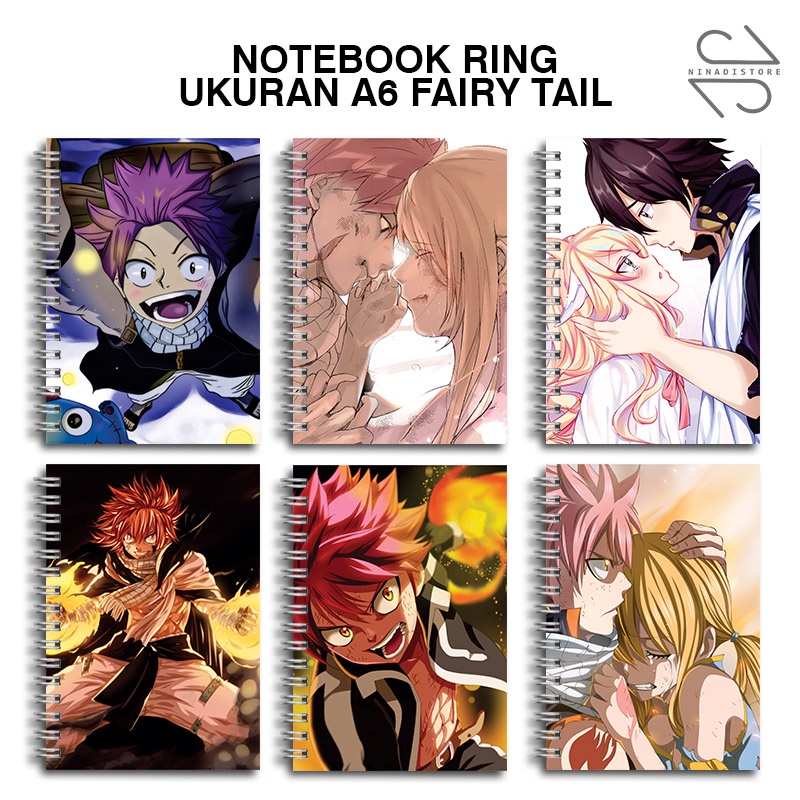 

(BELI 6 GRATIS 1)Buku Tulis Catatan buku notebook buku diary Notebook Ring Spiral A6 60 Lembar koleksi gambar fairy tail part2