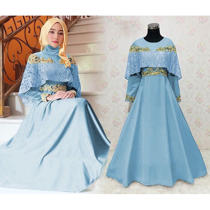 Termurah 118605 GAMIS PESTA OSCAR BIRU MUDA MGR200791404
