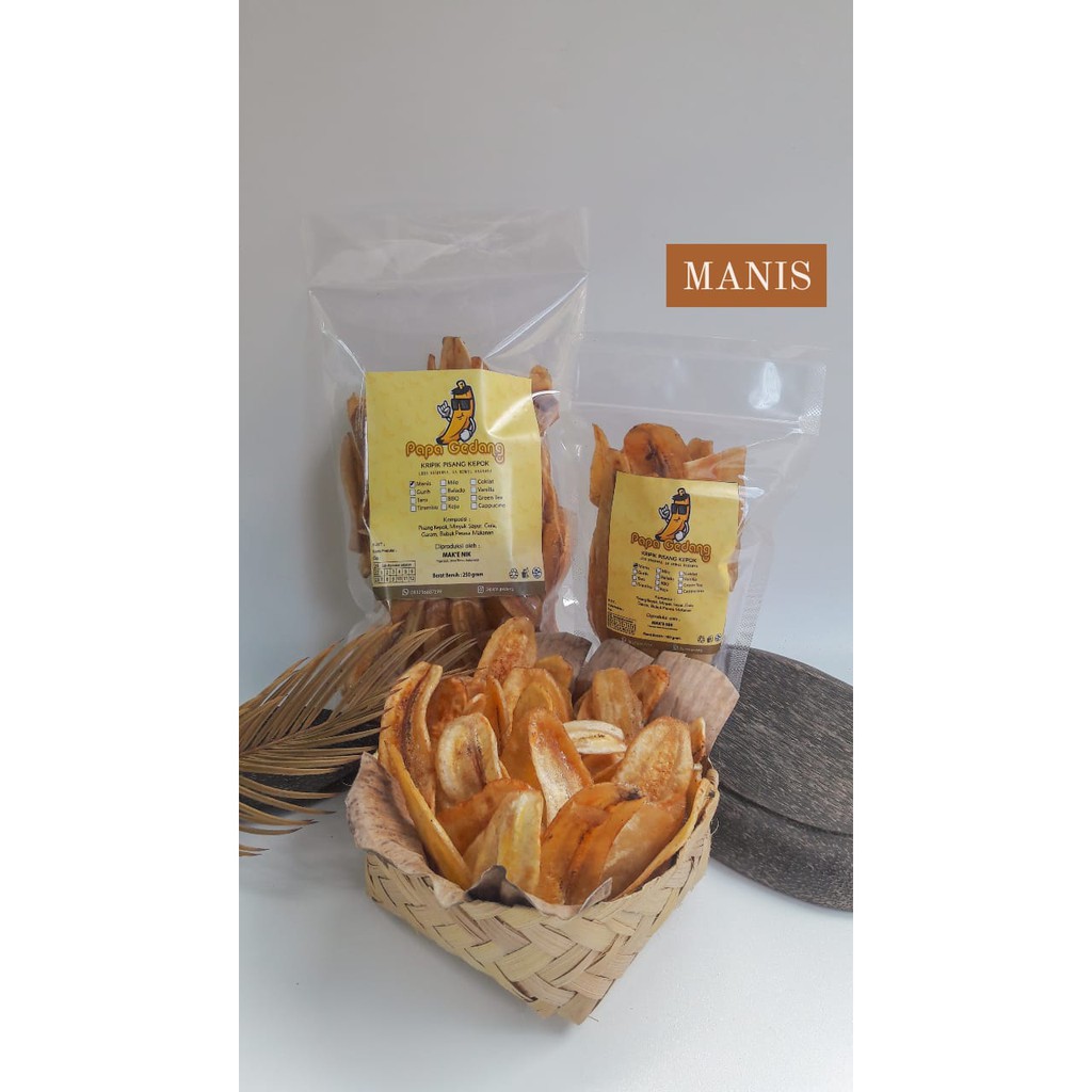 

Papa Gedang Keripik Pisang Premium Original Manis & Gurih 250 g