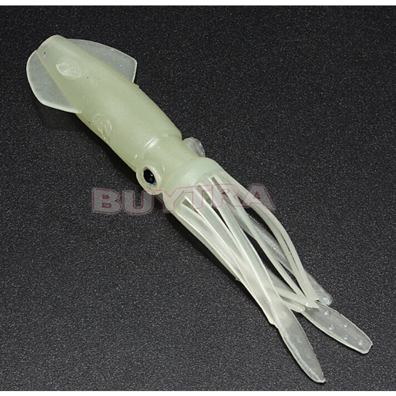 (LUCKID) 1pc Umpan Pancing Bentuk Cumi-Cumi B2 Lembut Luminous Ukuran 4.3 &quot;