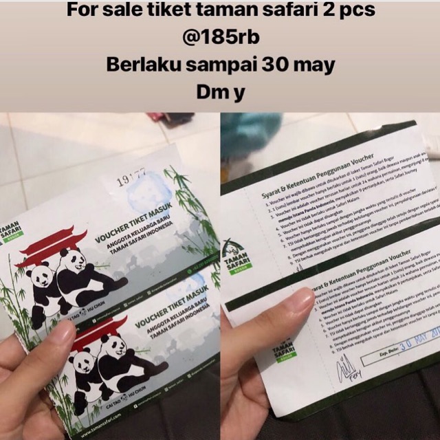 Tiket taman safari sampi 30 mei 2019