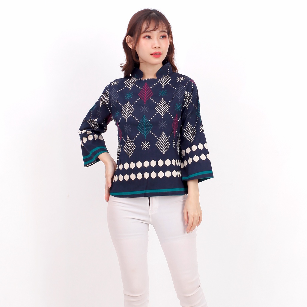 Batik Wanita - Atasan Batik 559 - 974-Navy WJ