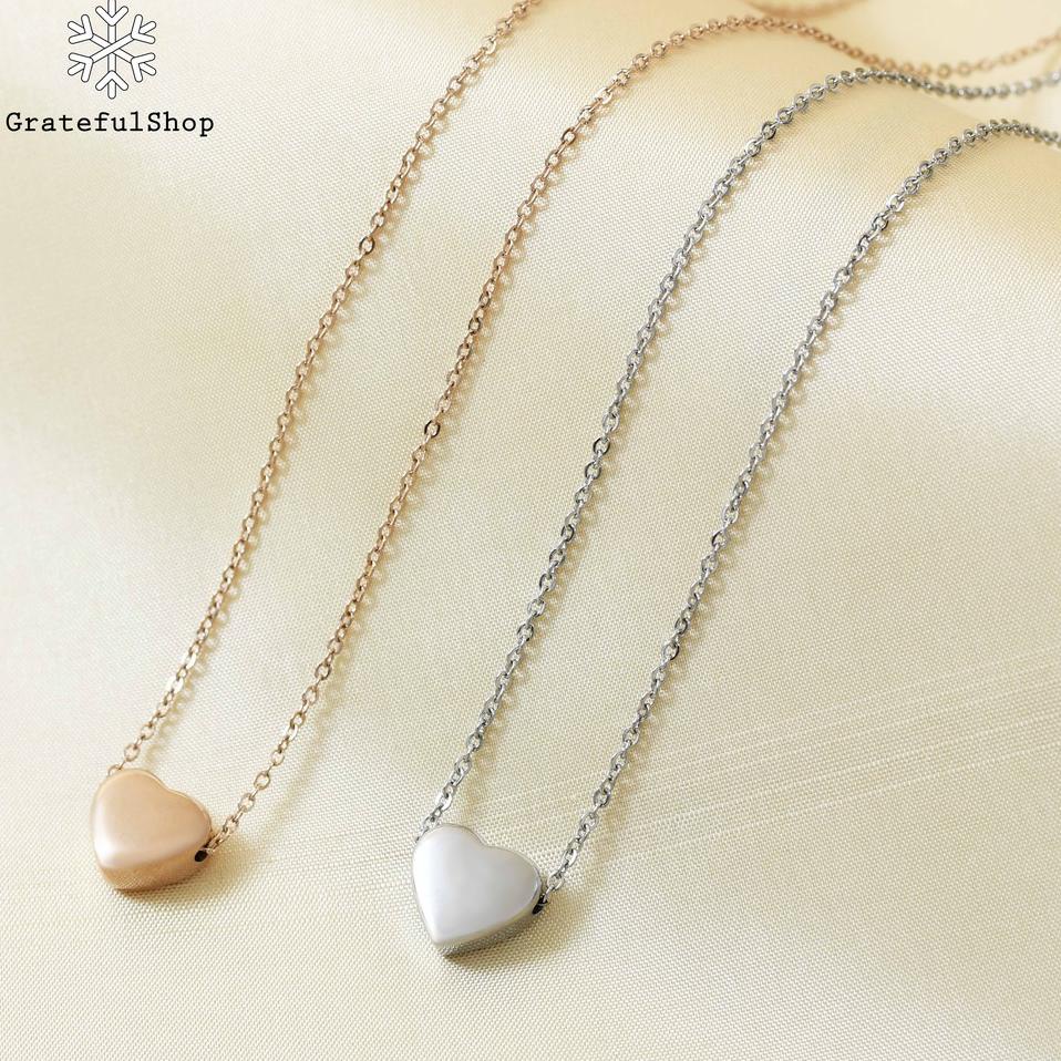 Murah Meriah Grateful - Agape Necklace Silver / Rosegold (Kalung Agape) (FREE UKIR / STAINLESS STEEL / ANTI KARAT)