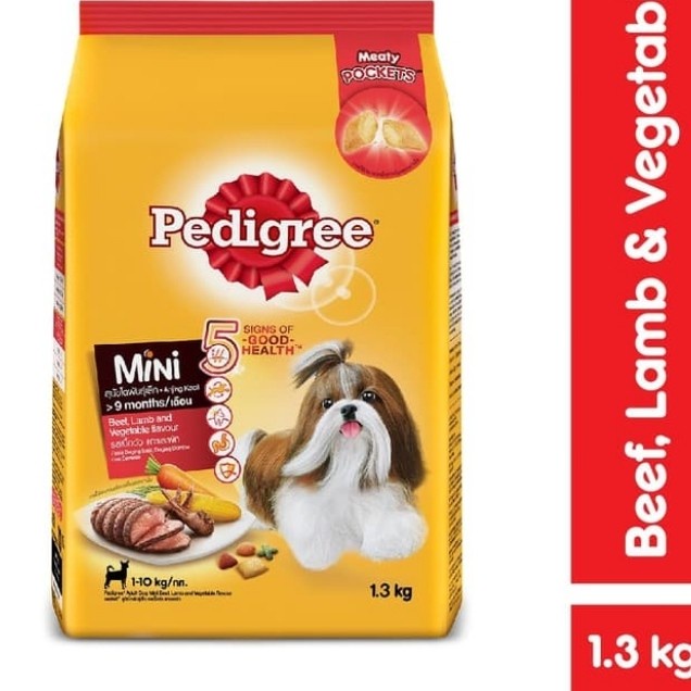 Pedigree small breed 1,3 kg - makanan anjing small mini beef 1,3 kg