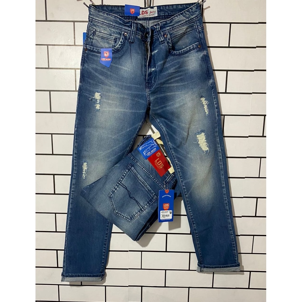 CELANA JEANS LDS PRIA TERBARU MODEL SOBEK