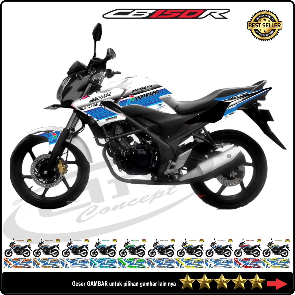 Stiker Striping CB 150 R Old lama Variasi 1 Pertamina Mandalika Sticker Motor Decal Desain Motip Lis